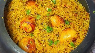 कूकर में बनाए झटपट अंडा बिरयानीEgg biryani in pressure cookerBachelors Recipe Quick Egg Biryani [upl. by Erodasi]