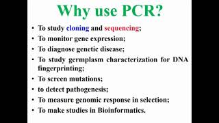 Why Use PCR or Applications of PCR [upl. by Nwadahs641]