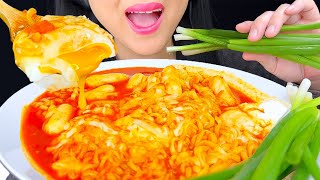 ASMR Spicy Kimchi Noodles Soft Boiled Egg amp Raw Green Onions  Eating Sounds  ASMR Phan [upl. by Frost743]