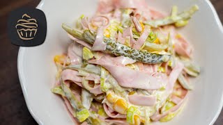 Schnellen Wurstsalat selber machen  Sehr einfaches amp schnelles Rezept [upl. by Karlise]