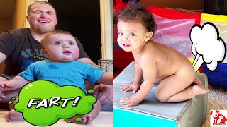 The funniest baby makes super farts 💨💨💨 004  Baby Farts on Dad  Funny Pets Moments [upl. by Nortna]