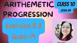 Ex 53 Q19  Arithmetic Progression  Chapter 5  Class 10 Maths  NCERT10mathsandscience [upl. by Esyle]