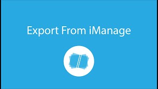 Export Files From iManage Workspace [upl. by Narok]