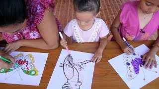 Balita Lucu Ikut 3 Maker Challenge Bikin Seru Hehehe  Kids Coloring Butterfly [upl. by Frances]