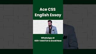 🟡 Ace CSS English Essay by Sir Abrar and Sir Daud  CSS  PMS  CSS Online Nearpeer Essay [upl. by Nwavahs]