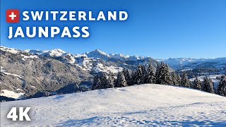 4K SWISS ALPS COVERED IN SNOW  JAUNPASS  SWITZERLAND [upl. by Gona]