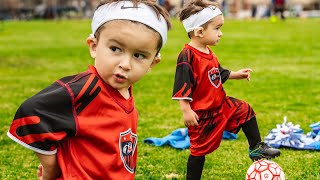 Neos First Soccer Game SO CUTE [upl. by Wettam]