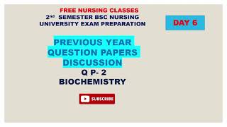 Biochemistry Previous Year Question Paper Discussion DAY 6 [upl. by Htebaras]