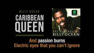 Caribbean Queen  Billy Ocean  Lyric Video [upl. by Esor]