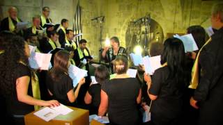 Pope Francis at The Holy SepulchreThe Magnificat Custody Choir sings Vexilla Regis [upl. by Cassey]