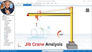 Jib Crane self Weight Analysis Check in Protastructure [upl. by Shanda744]