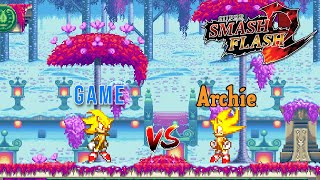 SSF2 Mods Archie Super Sonic vs Revamped Super Sonic [upl. by Casteel]