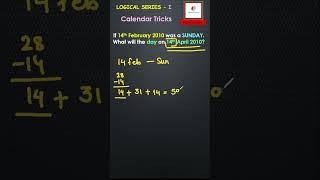 The Best Calendar Trick for Competitive Exams shorts reasoning learning [upl. by Doreen]