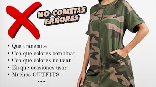 VESTIDO CAMUFLADO ➤ Como combinar y vestir  muchos OUTFITS para mujer [upl. by Kared]