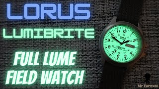 Lorus Lumibrite  Il Field Watch con quadrante Full Lume più economico  in vendita a soli 35 euro [upl. by Urbano]