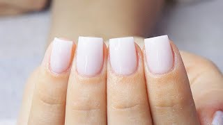 HOW TO Acrylic Nails Full Set For Beginners  Milky White Short Nails  Acrylic Nails Tutorial [upl. by Yak]