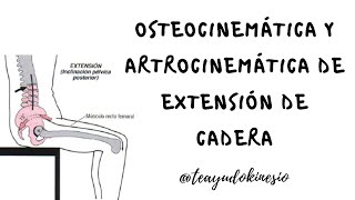 Biomecánica de cadera parte 5 Osteocinematica y artrocinemática de extensión [upl. by Converse763]