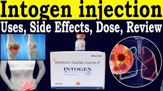 Review Intogen injection uses in hindi  Gentamicin sulphate injection ip 80 mg  Uses Side Effect [upl. by Riaj]