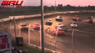 IMCA Stock Car Feature at Raceway Park on August 23rd 2015 [upl. by Yrekcaz]