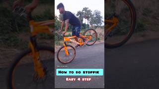 HOW TO DO STOPPIE EASY 4 STEP 🥰 cyclestunt stoppie ytshorts yt youtubeshorts viral trending [upl. by Nobell]