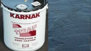 How to apply Roof and Foundation Asphalt Coating  Karnak 112 NonFibered [upl. by Annawd]