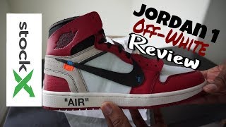 JORDAN 1 OFF WHITE UNBOXING  REVIEW  STOCKX UNBOXING [upl. by Ilarin]