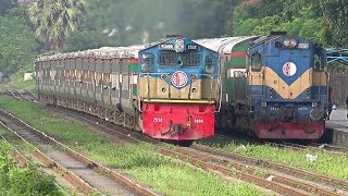 Parabat Express Highspeed Train of Bangladesh Railway in 4K Ultra HD [upl. by Brockwell618]