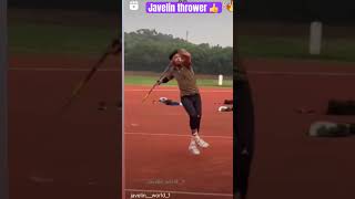 Javelin thrower athleticstrack javelinthrow fitness sports subscribe [upl. by Eiruam]