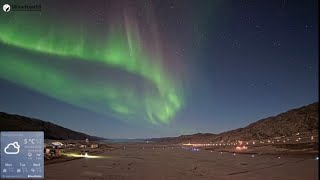 Northern Lights Timelapse Kangerlussuaq Greenland 92324 [upl. by Wixted470]