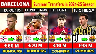 FC BARCELONA Latest Transfer News 202425 Season  Latest Transfer News 2024 Confirmed Today [upl. by Atsed]