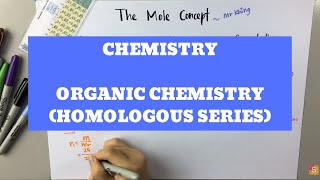 Chemistry  Organic Chemistry Homologous series [upl. by Lough722]