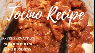 TOCINO RECIPE  NO PRESERVATIVES  NO FOOD COLOR  PANG BUSINESS  Michellski Vlog Howtocooktocino [upl. by Incrocci]