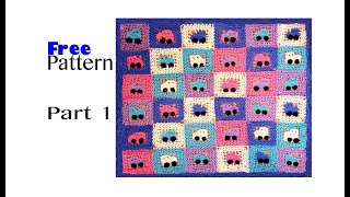 Crochet Blanket With Cars  Tutorial part 1 Embellishment Applique [upl. by Voe]