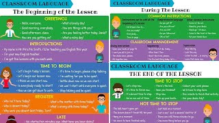 CLASSROOM English 150 Classroom Phrases For English Teachers  Classroom Language [upl. by Anelat]