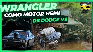 Jeep Wrangler Com motor HEMI de Dodge V8 [upl. by Server]