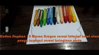 Mewarnai Gradasi Pohon Sederhana dengan 12 Warna Krayon MewarnaiGradasi [upl. by Ecnesse]