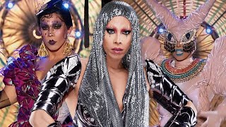 All of Pangina Heals Runway Looks Drag Race UK vs The World [upl. by Ellicec]