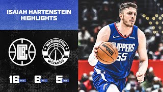 Isaiah Hartenstein balled off the bench against the Washington Wizards LA Clippers [upl. by Nigel]