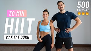 30 MIN CARDIO HIIT Workout for Fat Burn Full Body No Equipment At Home [upl. by Herrera]