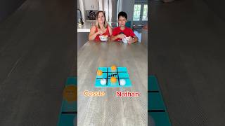 Dude Perfect Sticky tictactoe This was a close one dudeperfect tictactoe challenge pingpong [upl. by Nallek]