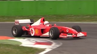 Ferrari F1 V10 Pure Sound at Monza Circuit  Ferrari F2001 F2002 amp F2005 [upl. by Meela]