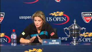 2010 US Open Press Conferences Kim Clijsters Finals [upl. by Yelram514]