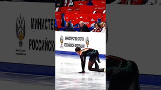 Kamila Valievas fall at the tests competition 2020figureskating iceskating sports olympics [upl. by Calvin]