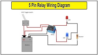 How To Make 5 Pin Relay Wiring Diagram  Relay [upl. by Yaras781]