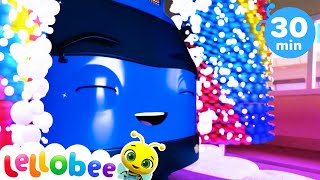 🚍 WASH THOSE WHEELS On The Bus 🚍  Lellobee Friends  Kids Songs and Stories [upl. by Oettam]