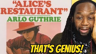 ARLO GUTHRIE Alices Restaurant REACTION  A movementcomedythanks givingthe law all in one song [upl. by Namus]