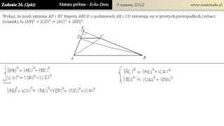 26 Matura próbna 9 marca 2012 dowodowe [upl. by Innig]