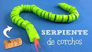 Serpiente de corchos  Manualidades con corchos de vino [upl. by Tirreg]