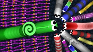 Slitherio 1 Pro Hacker Snake vs 97779 Snakes  Best Slitherio Gameplay [upl. by Ihcehcu]