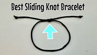 How to tie the best sliding knot bracelet  simple adjustable barrel knot [upl. by Yorle801]